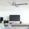 Brillo 52 in. Airfusion Climate DC Ceiling Fan, Brushed Chrome & Silver BR3329057